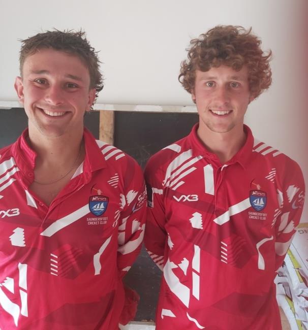 John and Tom Mansbridge struck a ton each for Saundersfoot